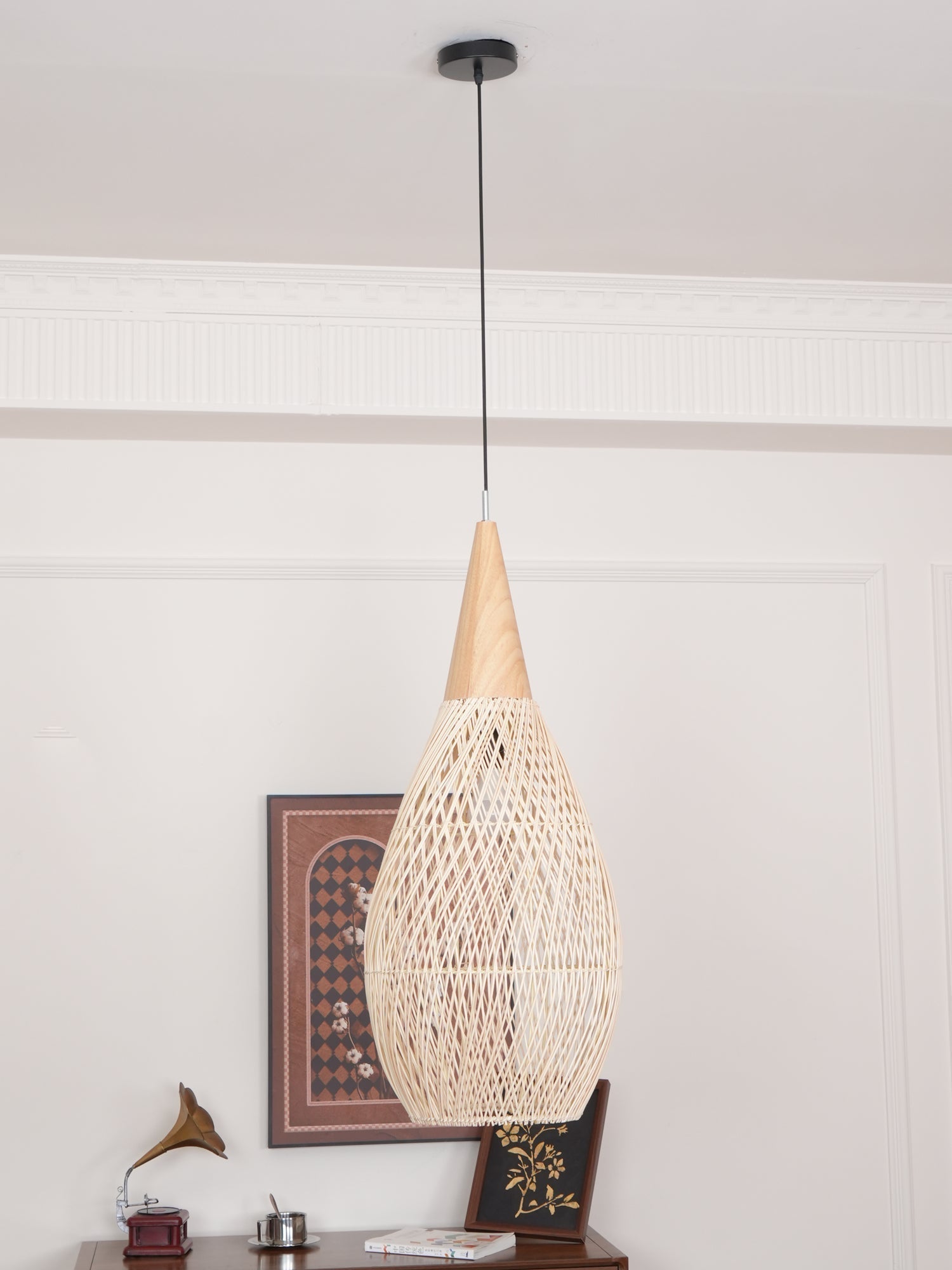Solavn Rattanholz Pendelleuchte-Letslighting