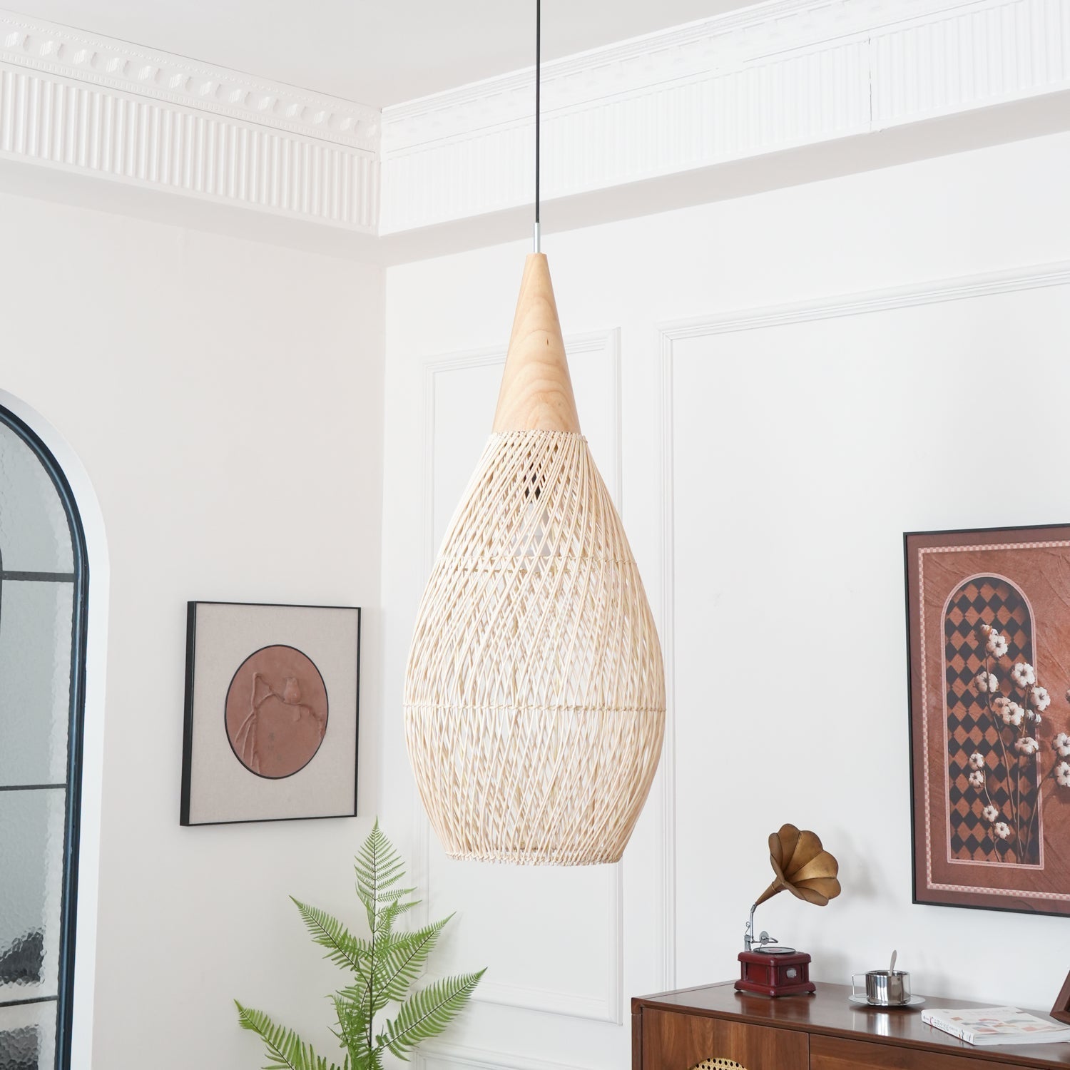 Solavn Rattanholz Pendelleuchte-Letslighting