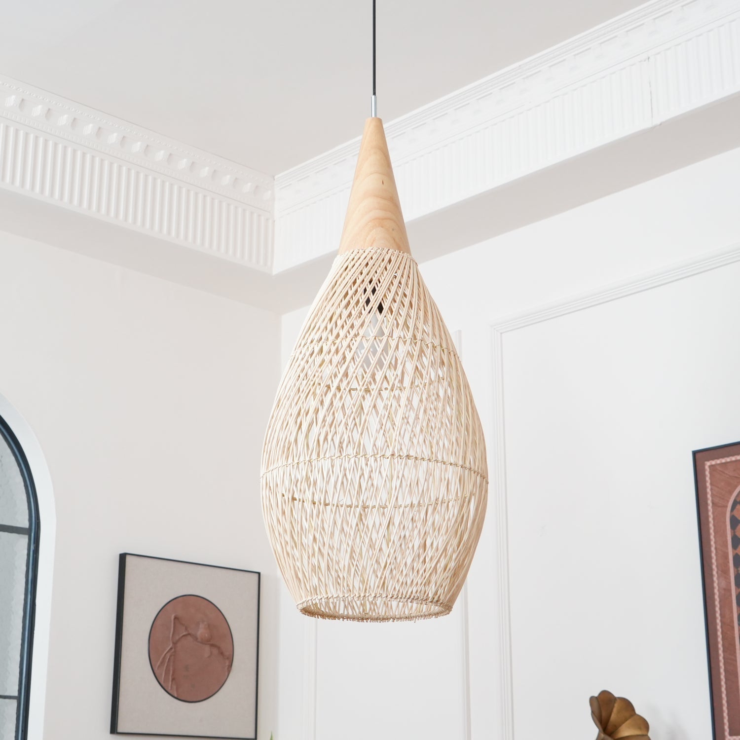 Solavn Rattanholz Pendelleuchte-Letslighting