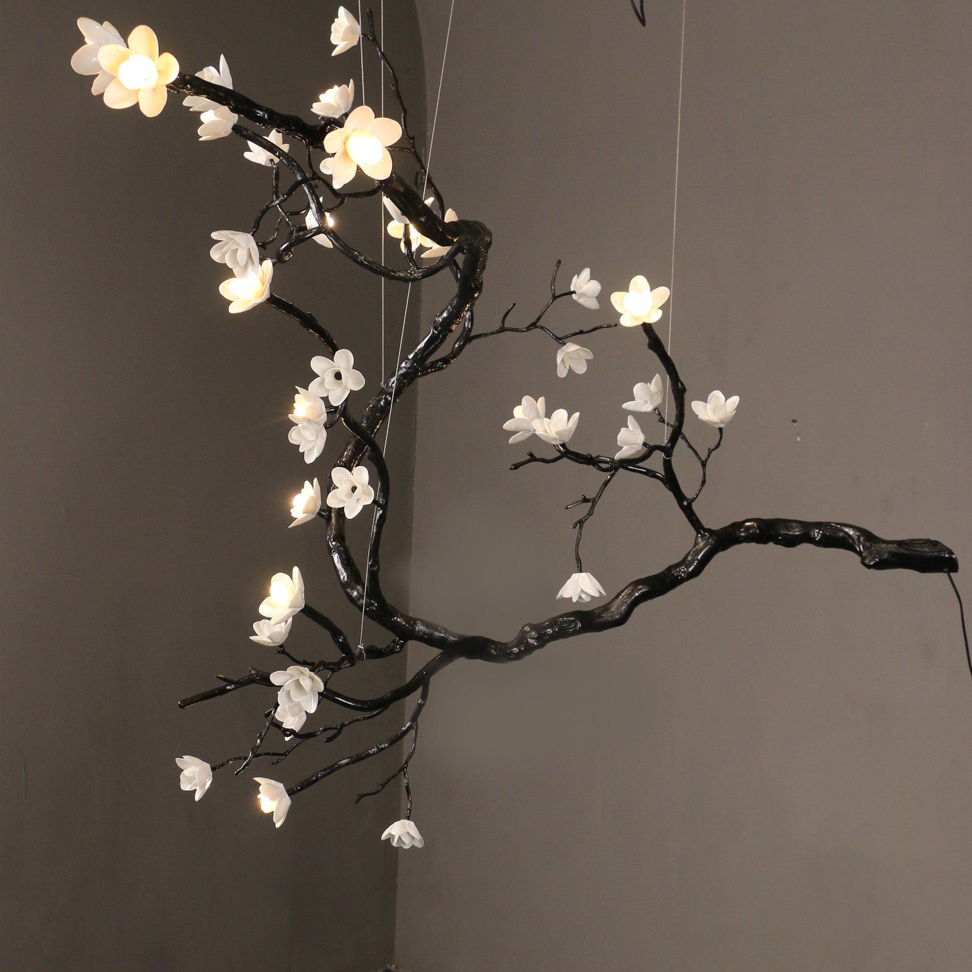 Aurora Chandelier Branch Floral Organic - Blowlighting