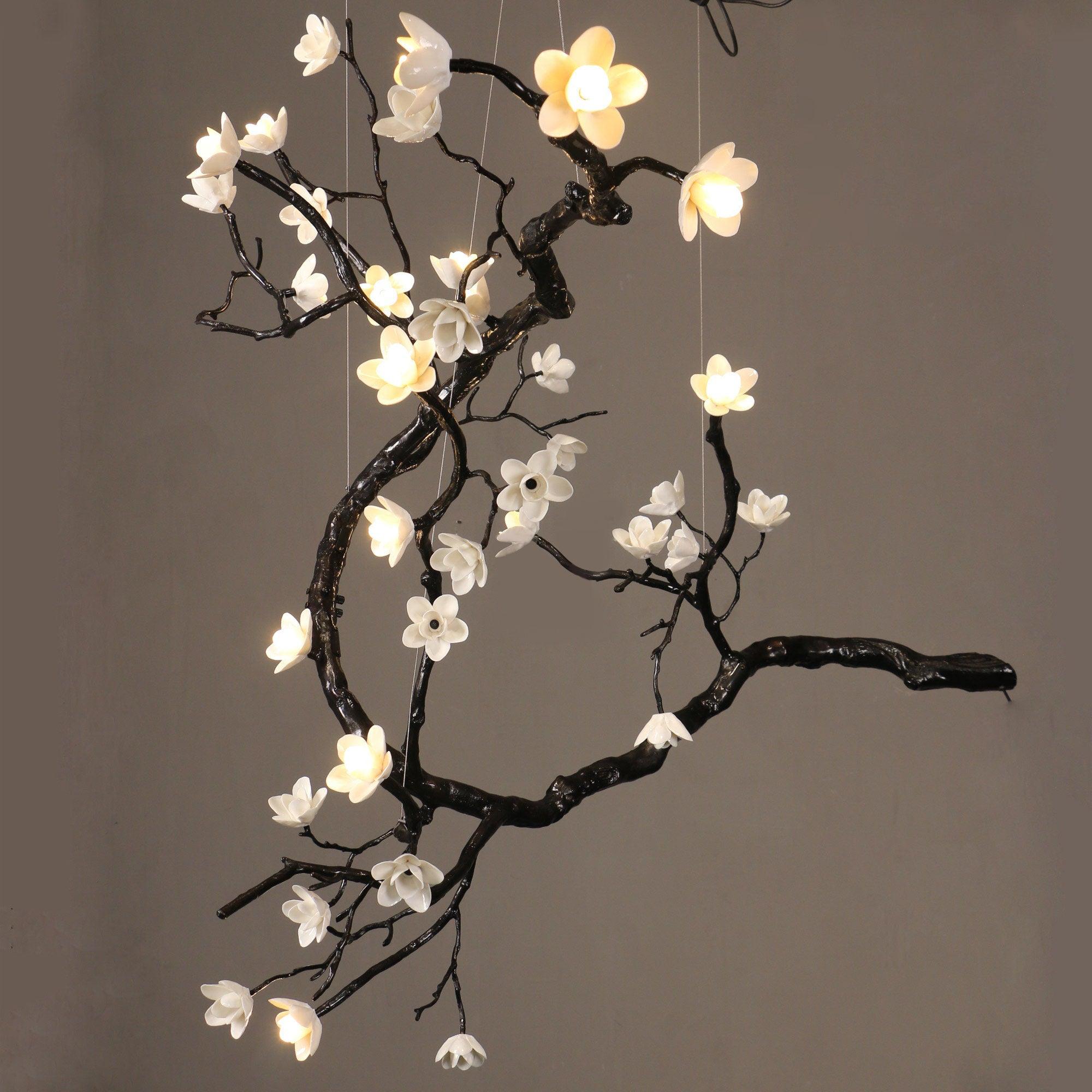 Aurora Chandelier Branch Floral Organic - Blowlighting