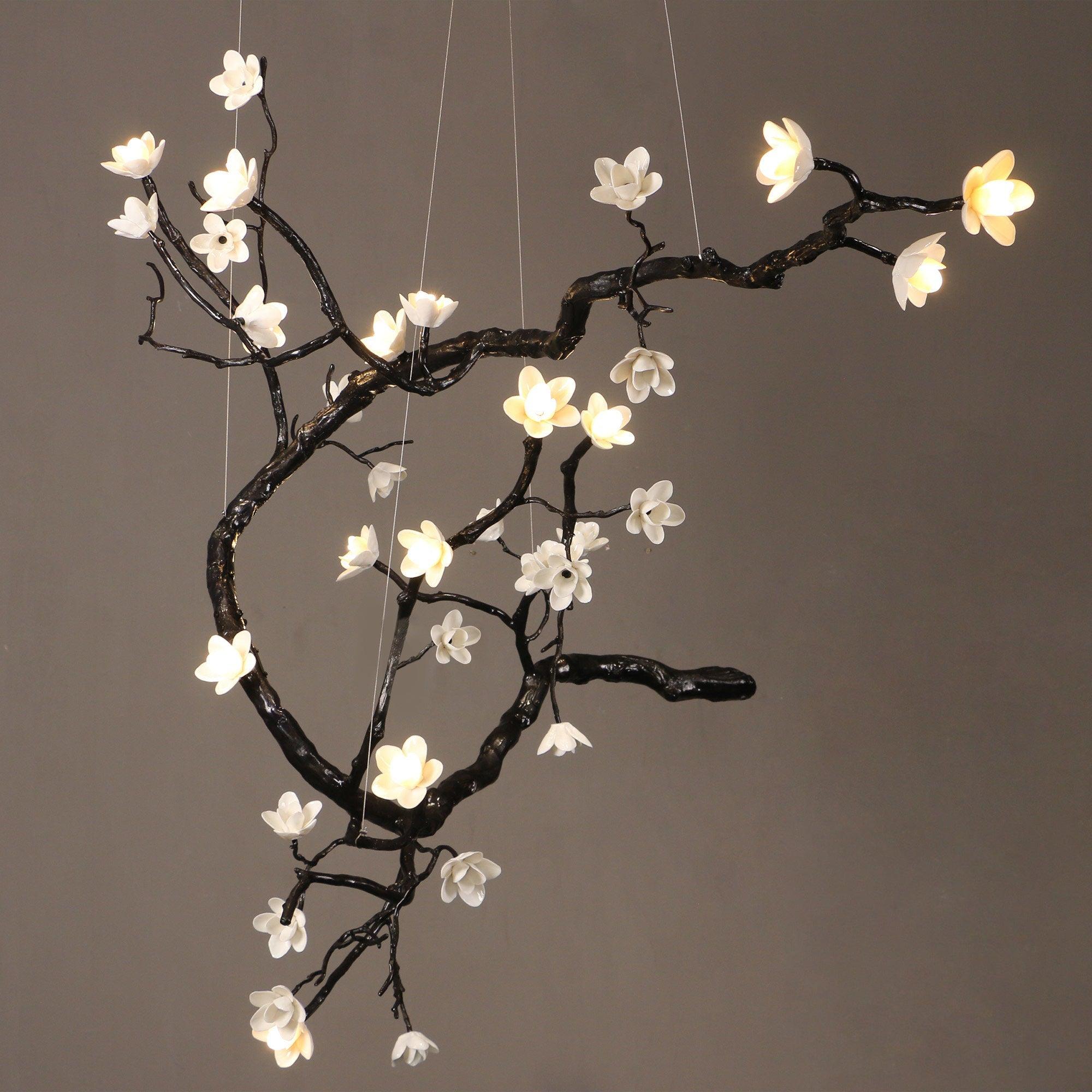 Aurora Chandelier Branch Floral Organic - Blowlighting