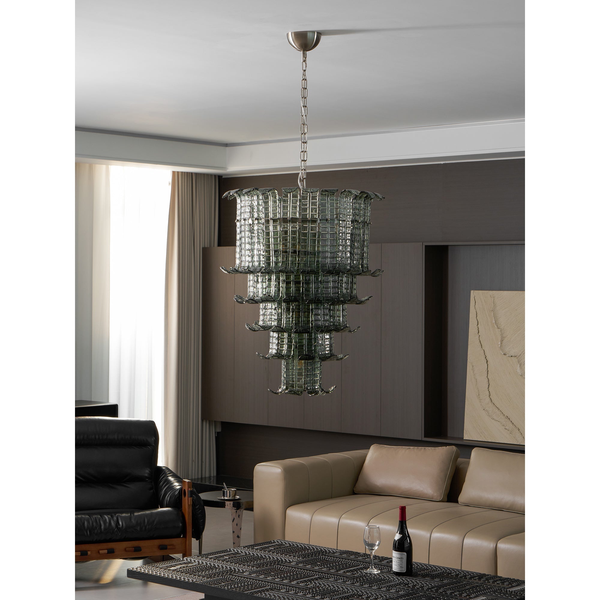 Aether Postmodern Luxury Glass Metal Chandelier - Letslighting