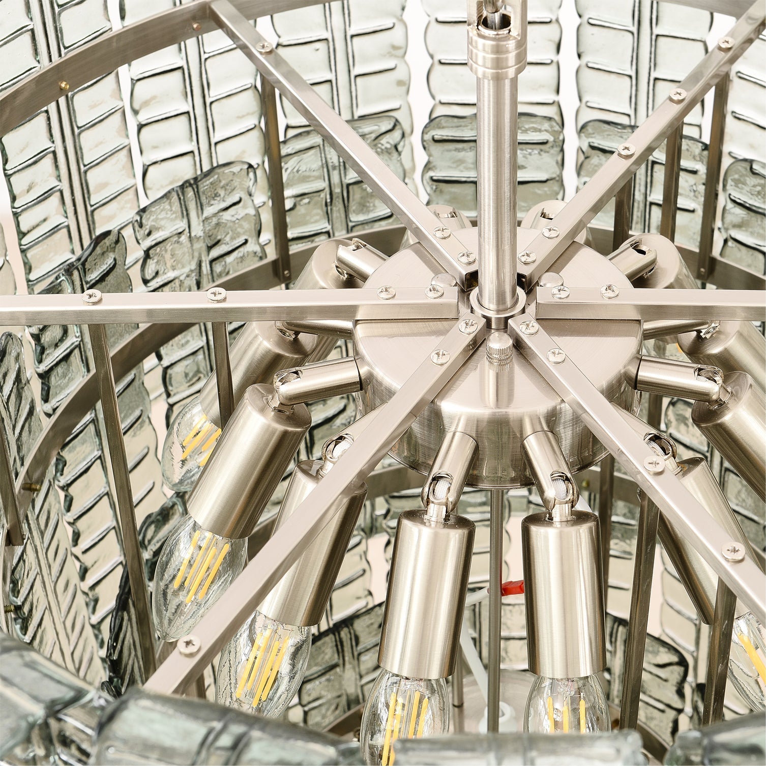 Aether Postmodern Luxury Glass Metal Chandelier - Letslighting