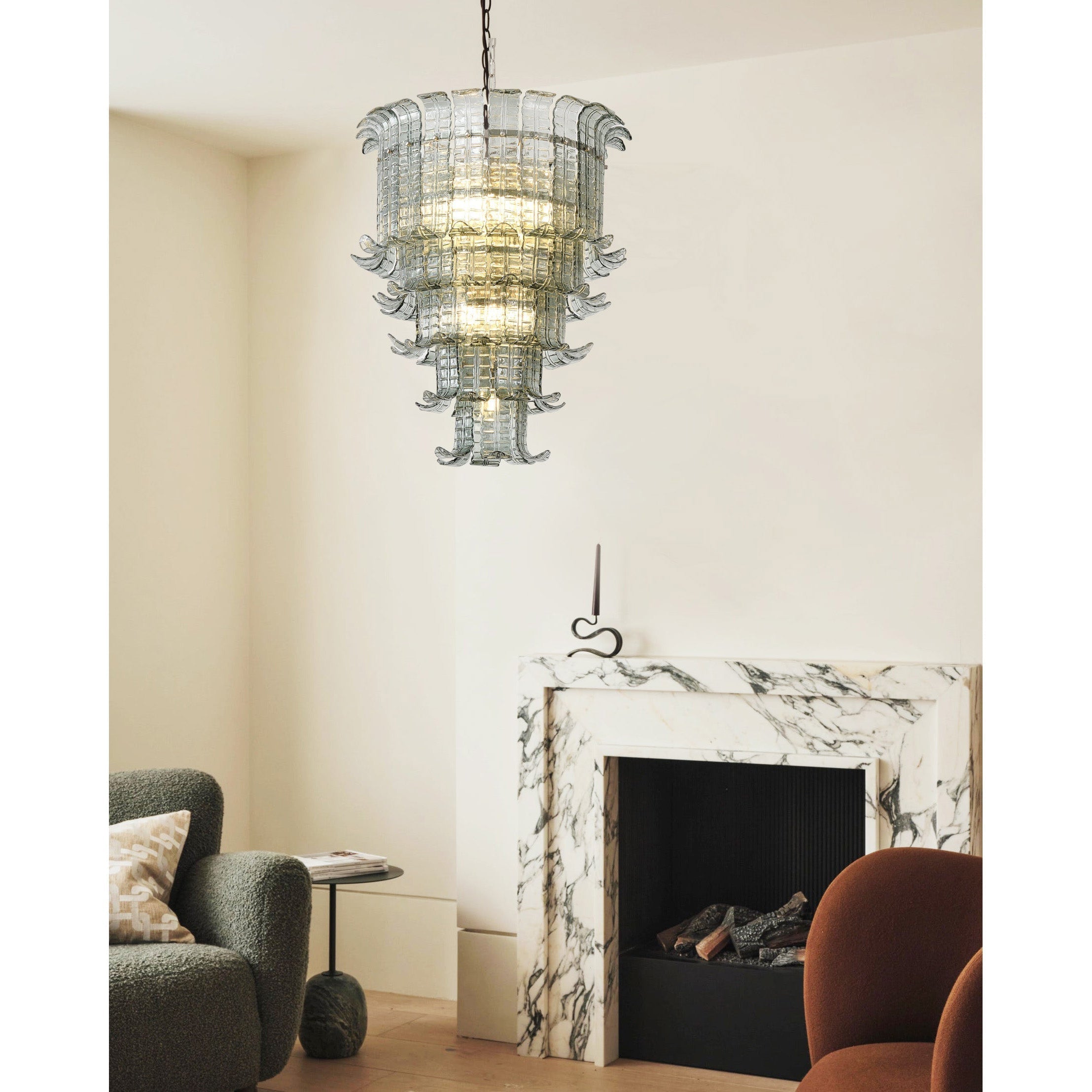 Aether Postmodern Luxury Glass Metal Chandelier - Letslighting