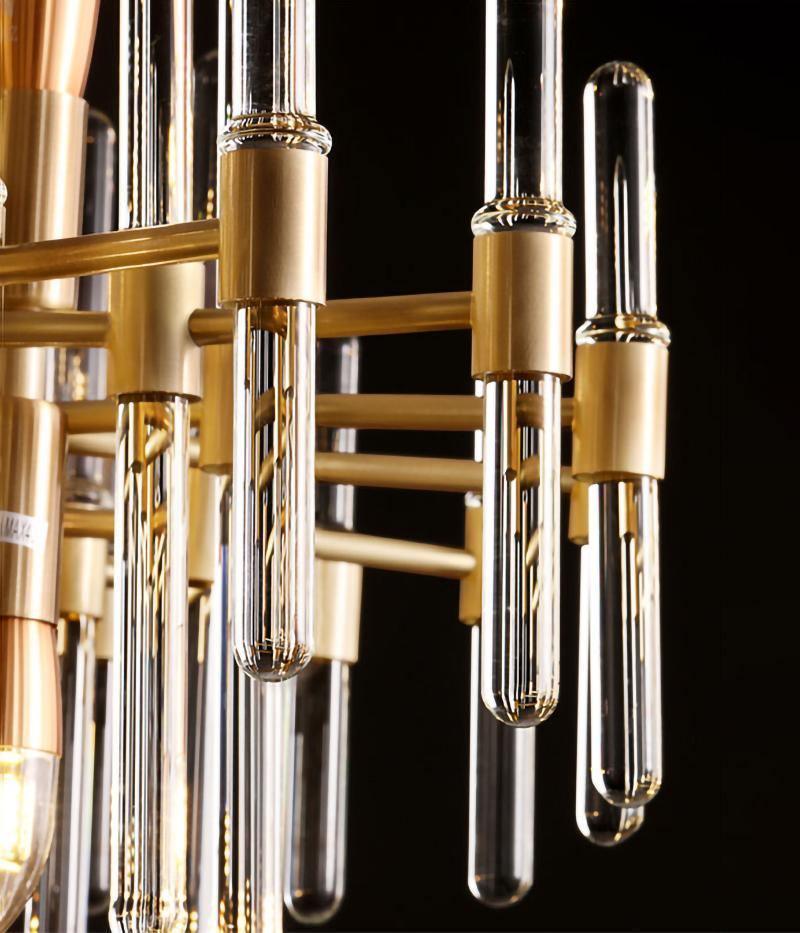Solara Kronleuchter Antik Messing Sternenexplosion-Letslighting