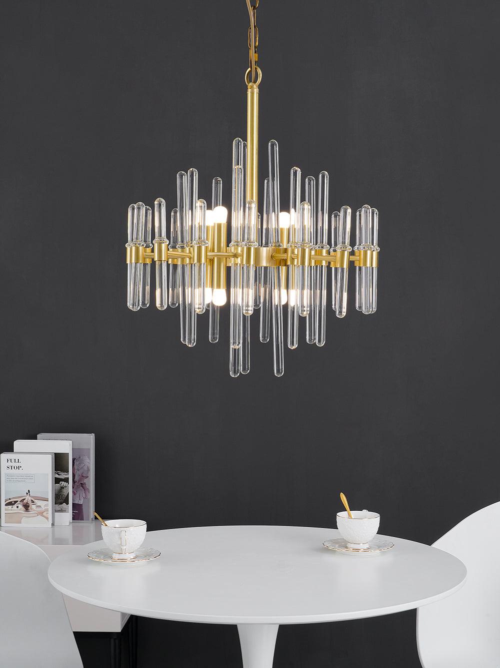 Solara Kronleuchter Antik Messing Sternenexplosion-Letslighting