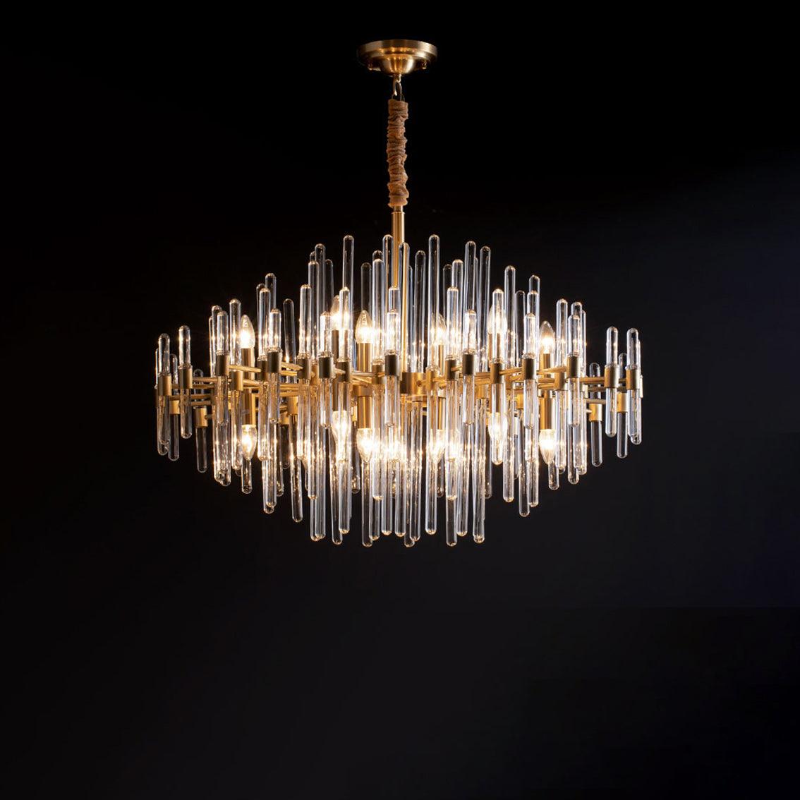 Solara Kronleuchter Antik Messing Sternenexplosion-Letslighting