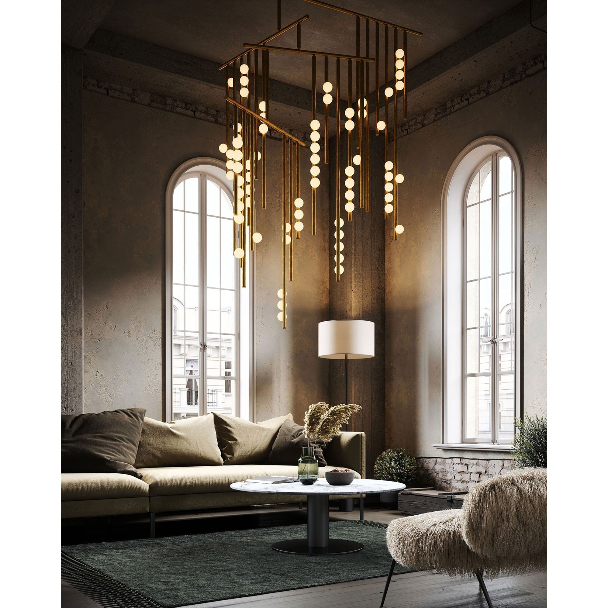 Orbis Drop System Antiker Glas-Kronleuchter-Letslighting