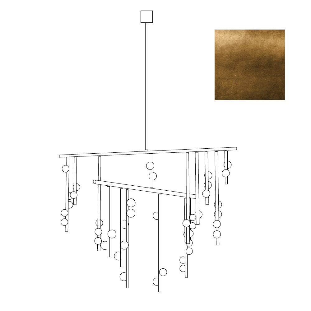 Orbis Drop System Antiker Glas-Kronleuchter-Letslighting
