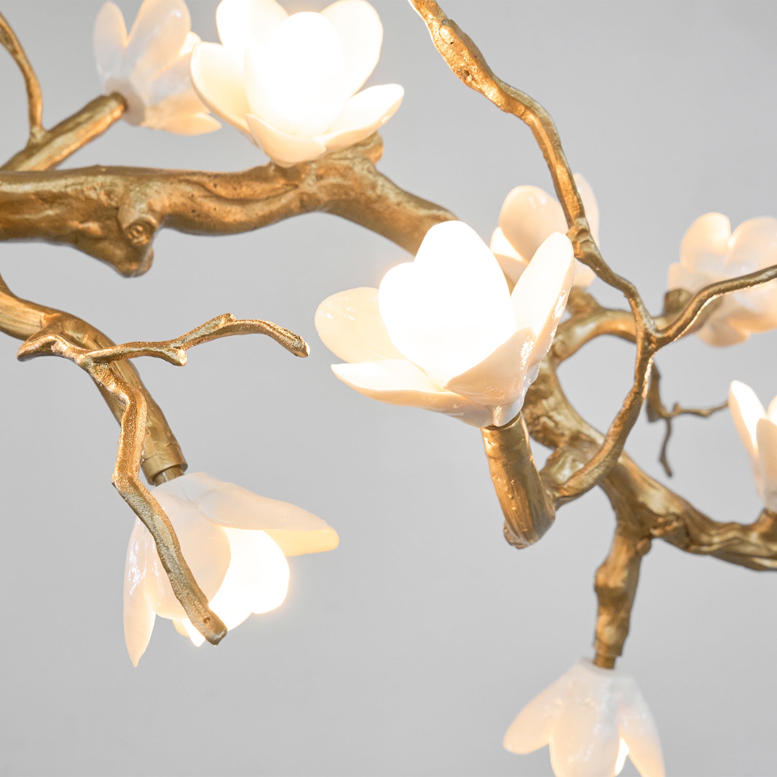 Lustra Kronleuchter Messing Blume Zweig Natur-Letslighting