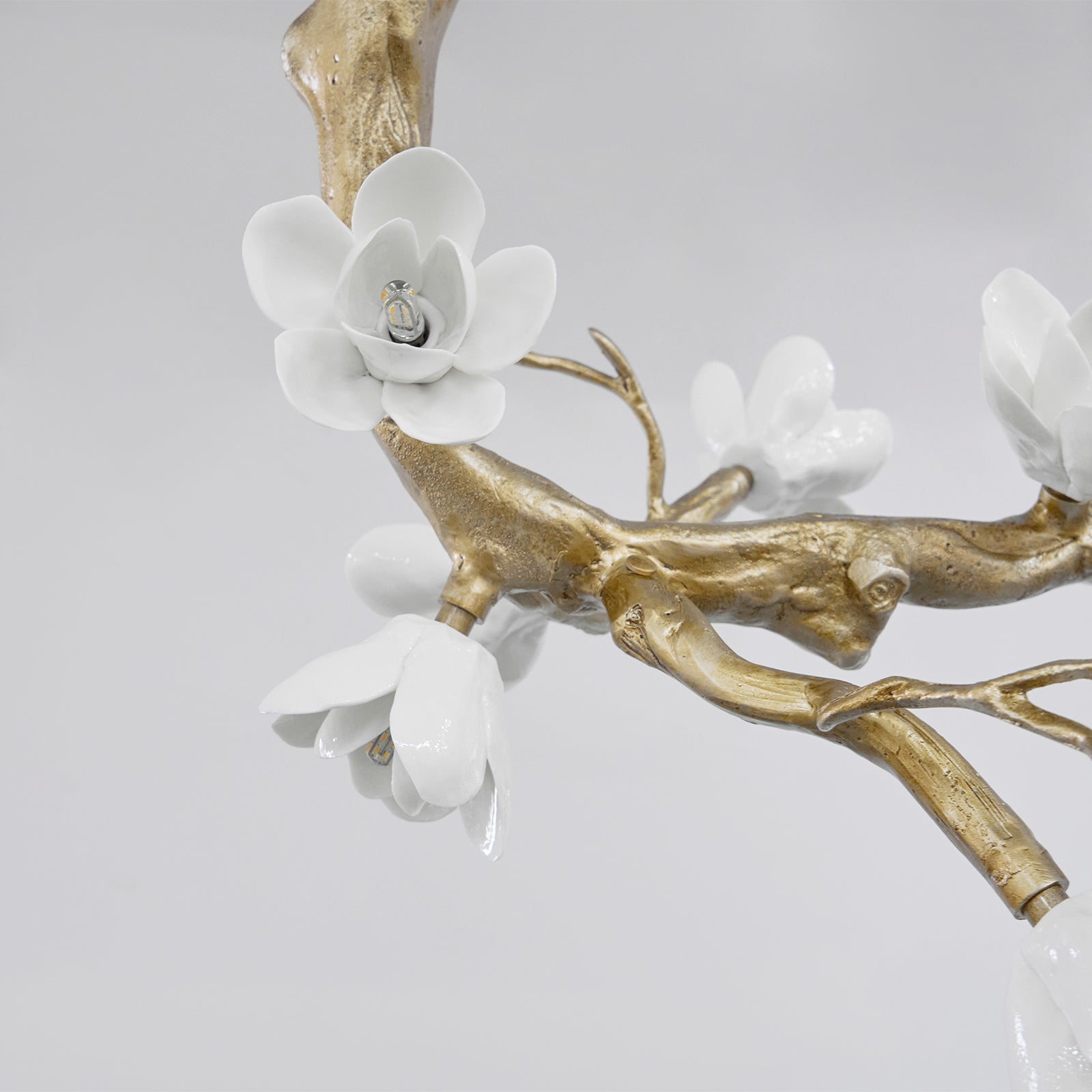 Lustra Kronleuchter Messing Blume Zweig Natur-Letslighting