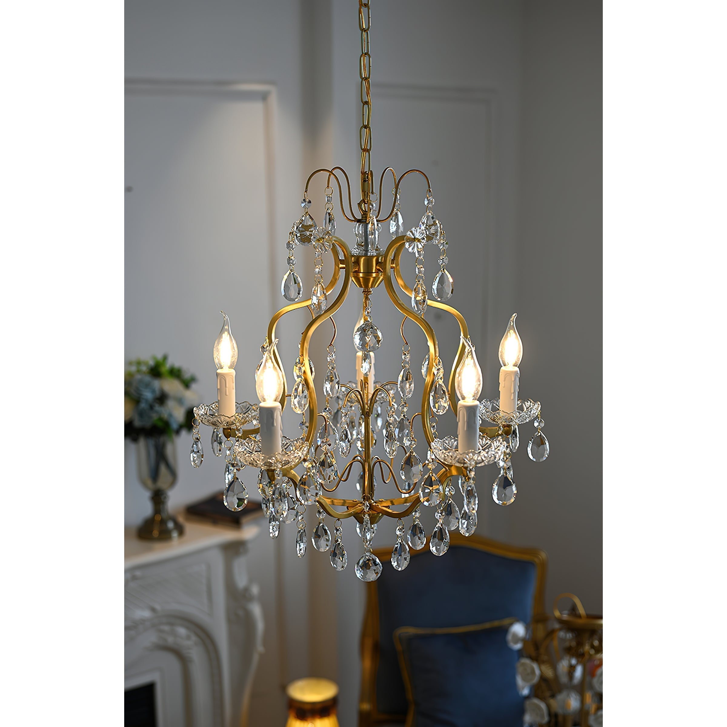 Cevinyra Postmoderner Luxus Messing Kristall Ranken Kronleuchter-Letslighting