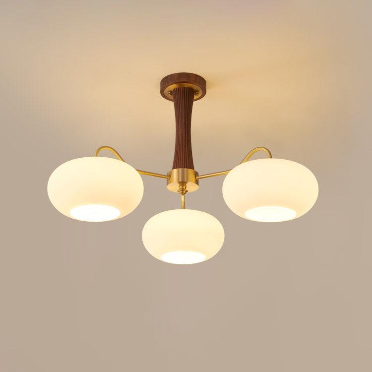 Lustra Kronleuchter Messing Holz Persimone-Letslighting