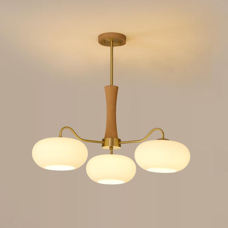 Lustra Kronleuchter Messing Holz Persimone-Letslighting
