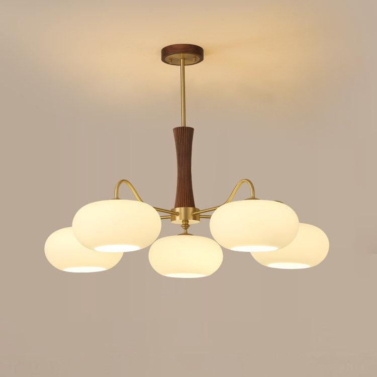 Lustra Kronleuchter Messing Holz Persimone-Letslighting