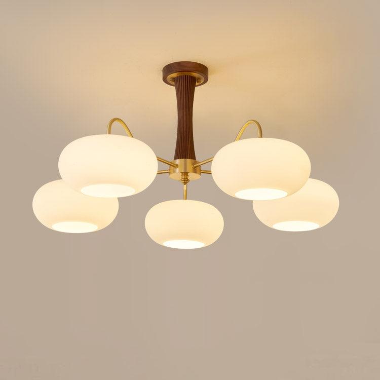 Lustra Kronleuchter Messing Holz Persimone-Letslighting