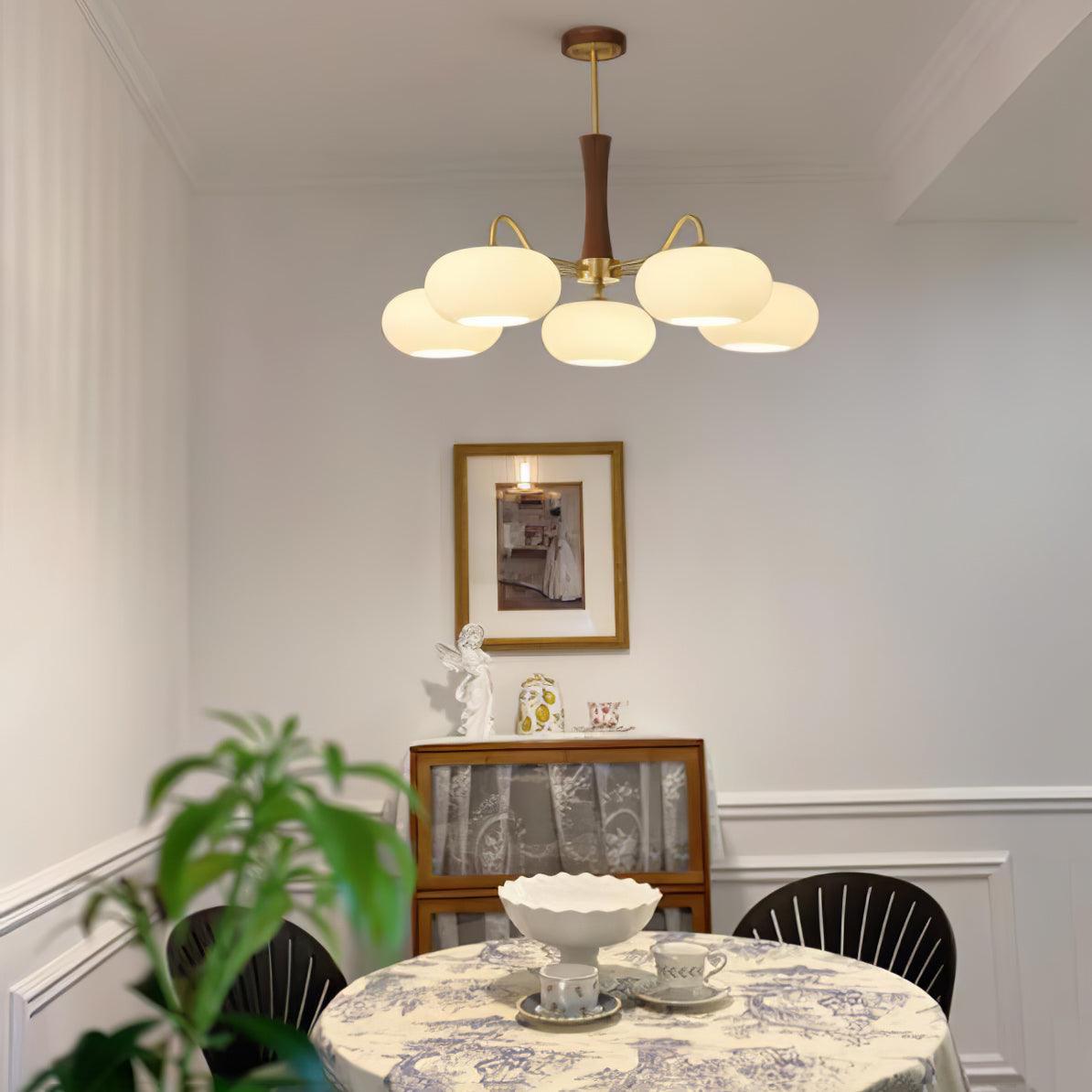 Lustra Kronleuchter Messing Holz Persimone-Letslighting