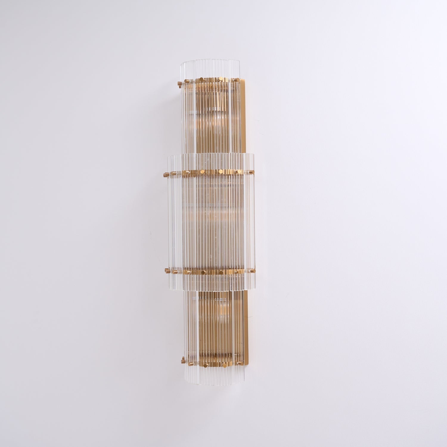 Aurora Wall Light Layered Glass Rods Copper Modern Vertical - Neutralighting