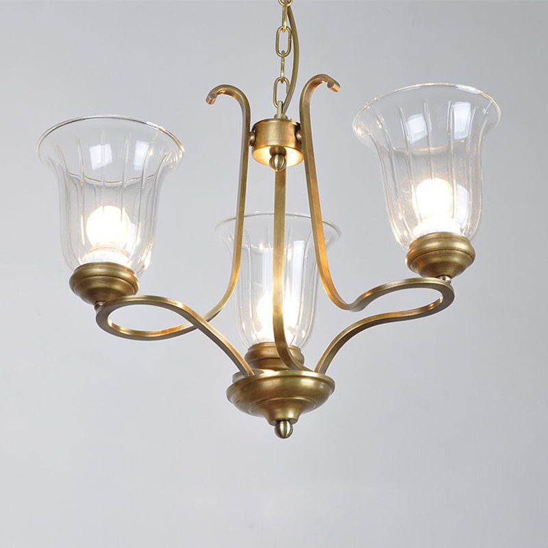 Ethos Eleganter Messing-Glas-Kronleuchter-Letslighting