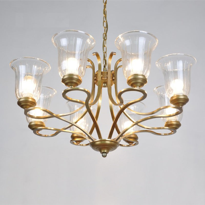 Ethos Eleganter Messing-Glas-Kronleuchter-Letslighting
