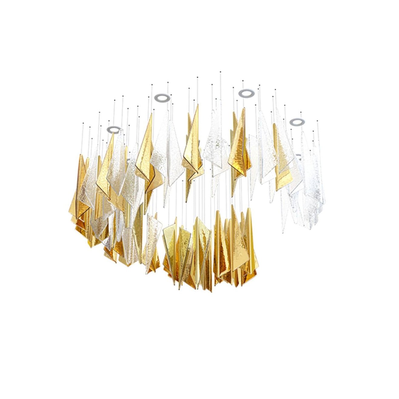 Nyvinia Glas Feder-Form Kronleuchter-Letslighting