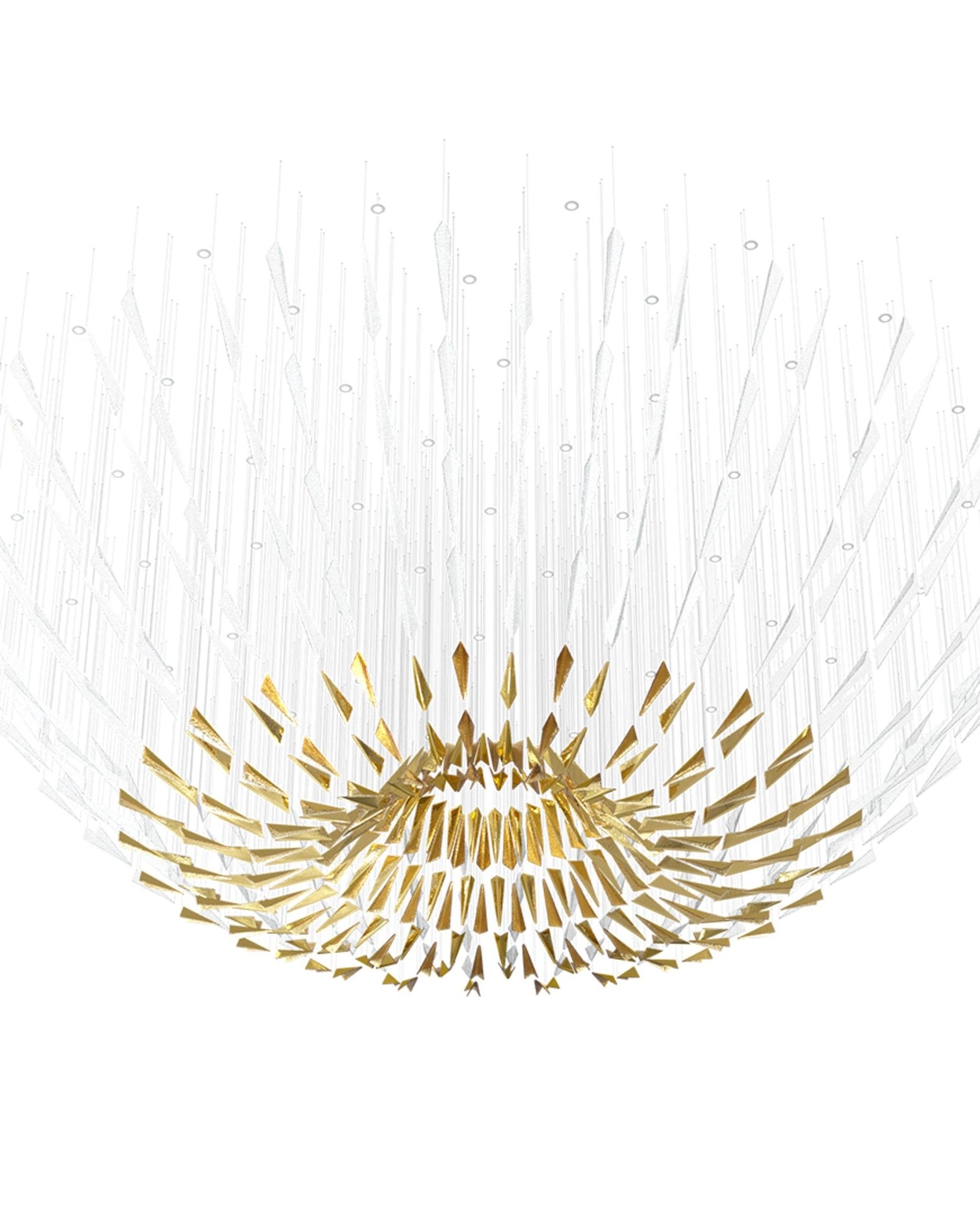 Nyvinia Glas Feder-Form Kronleuchter-Letslighting
