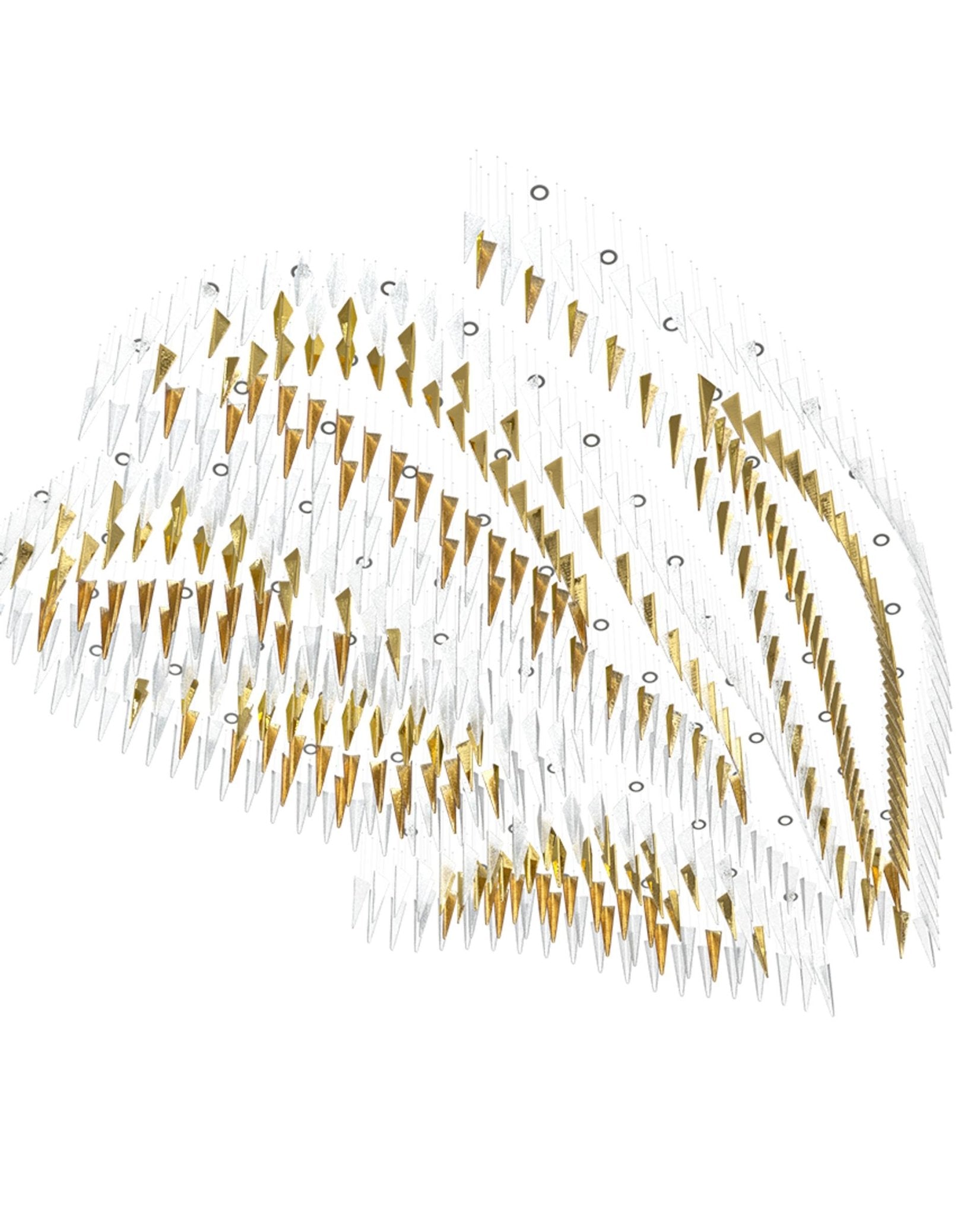 Nyvinia Glas Feder-Form Kronleuchter-Letslighting