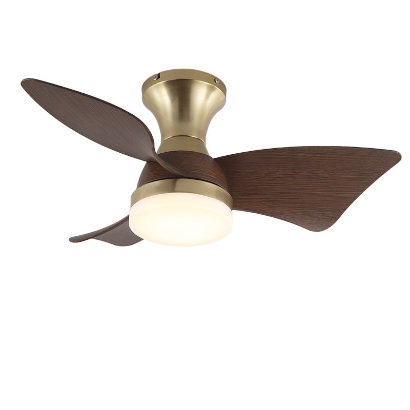 Aureon Moderner Deckenventilator mit Holzoptik und laufendem Ventilator