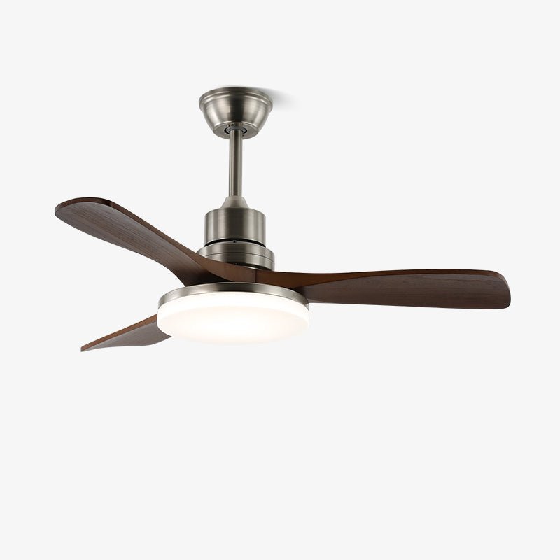 Diagramm mit den Abmessungen des 132 cm Kaelen Deckenventilators mit Beleuchtung
