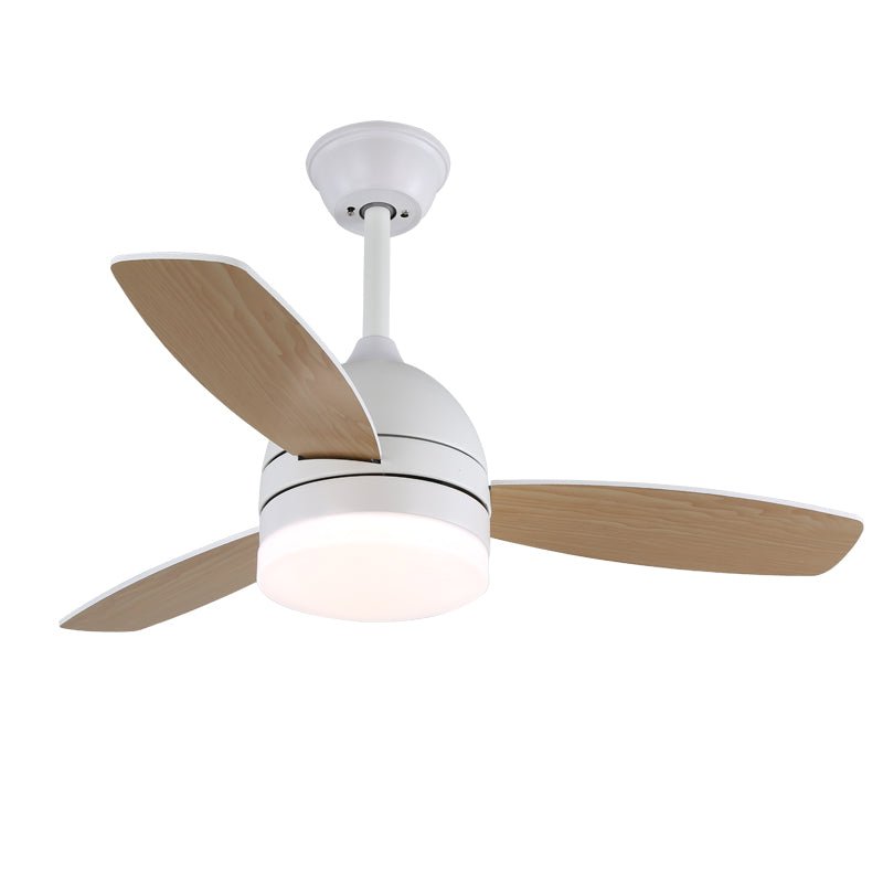 Selena Minimalistische Deckenventilatorleuchte aus Holz, Fernbedienung für Ventilator und Licht
