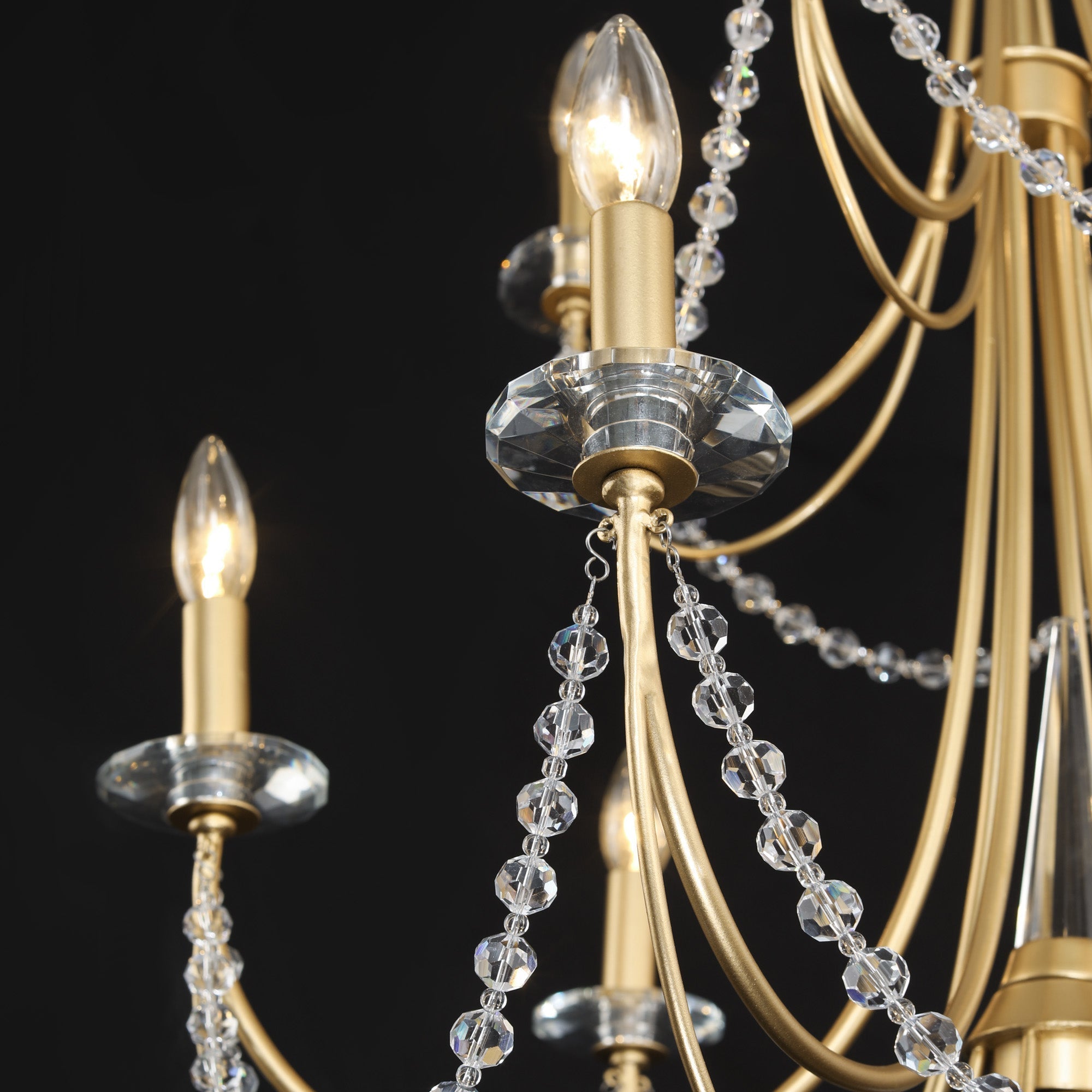 Purelux Postmoderner Luxus Messing Kristall Kronleuchter-Letslighting