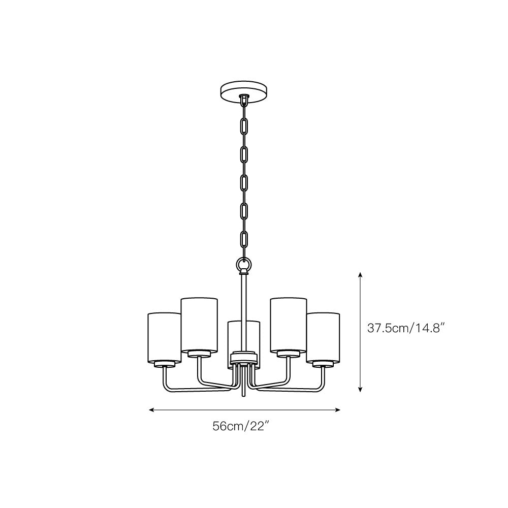 Neva Moderner Kronleuchter aus Schwarzem Glas-Letslighting
