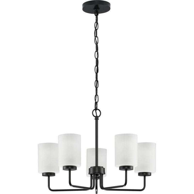 Neva Moderner Kronleuchter aus Schwarzem Glas-Letslighting