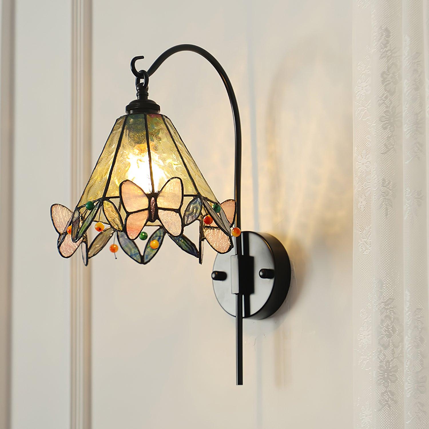 Tiffany Vintage Glas Wandleuchte-Letslighting