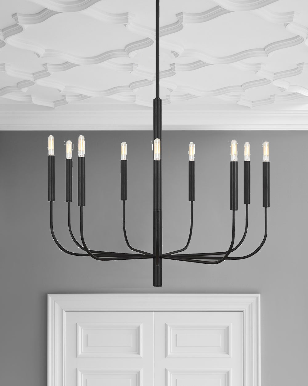 Olcarel Industrieller Vintage Kronleuchter aus Messing-Letslighting