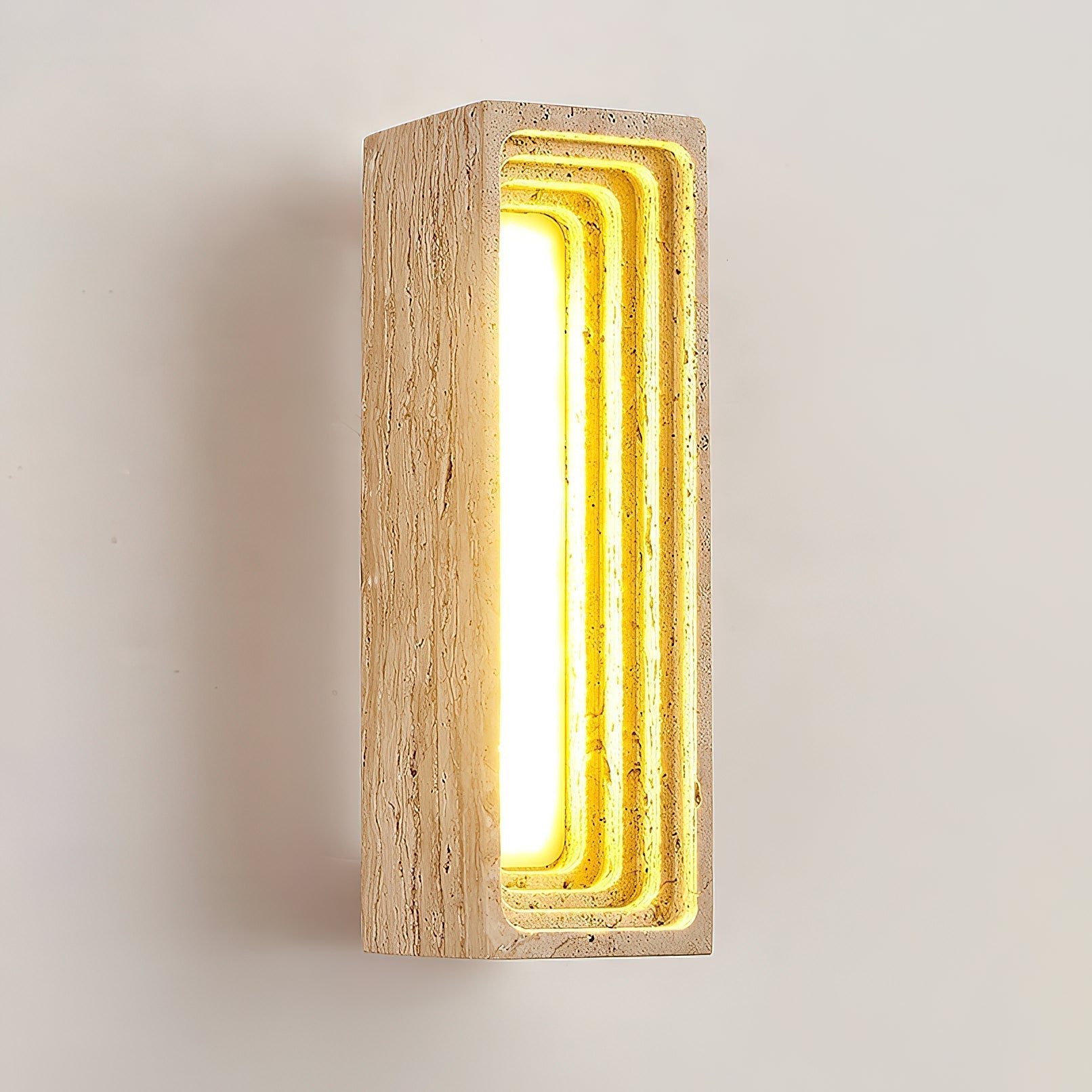 Siliq Modern Minimalist Beige Travertine Wall Lamp - Letslighting