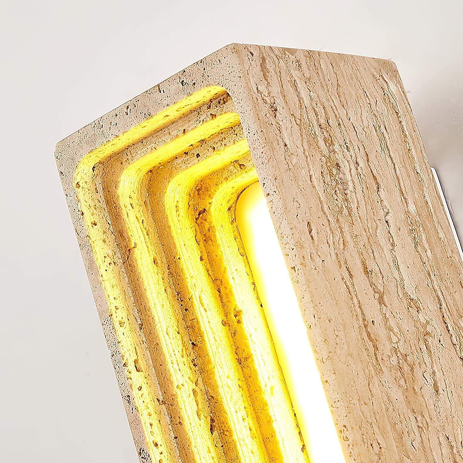 Siliq Modern Minimalist Beige Travertine Wall Lamp - Letslighting