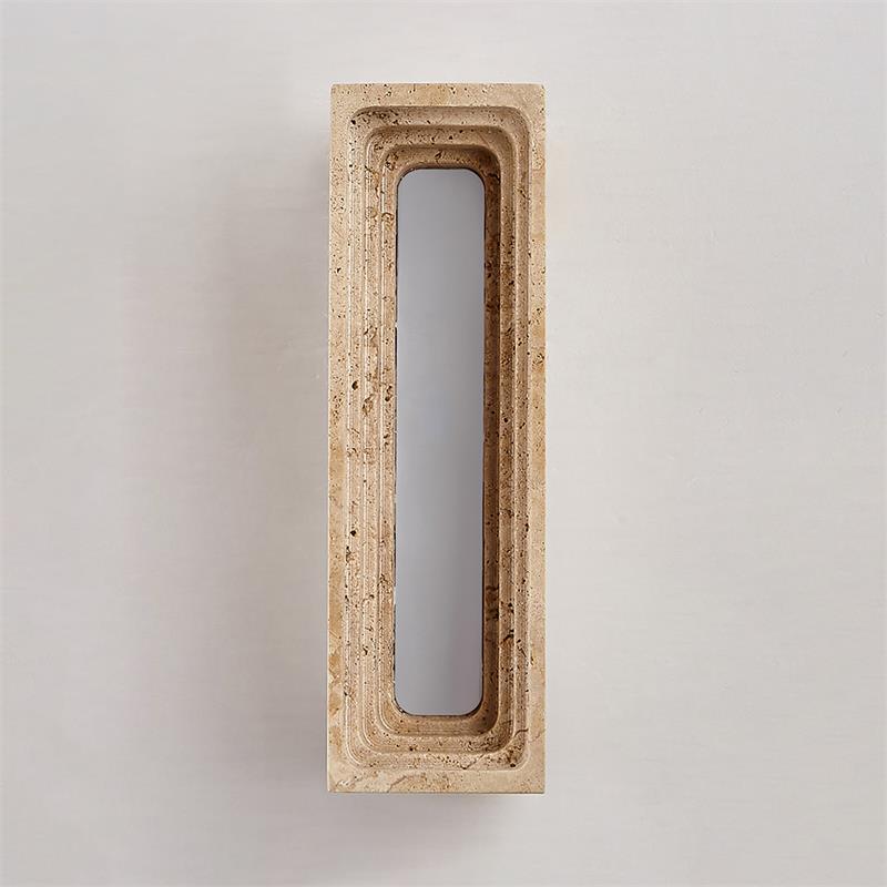 Siliq Modern Minimalist Beige Travertine Wall Lamp - Letslighting