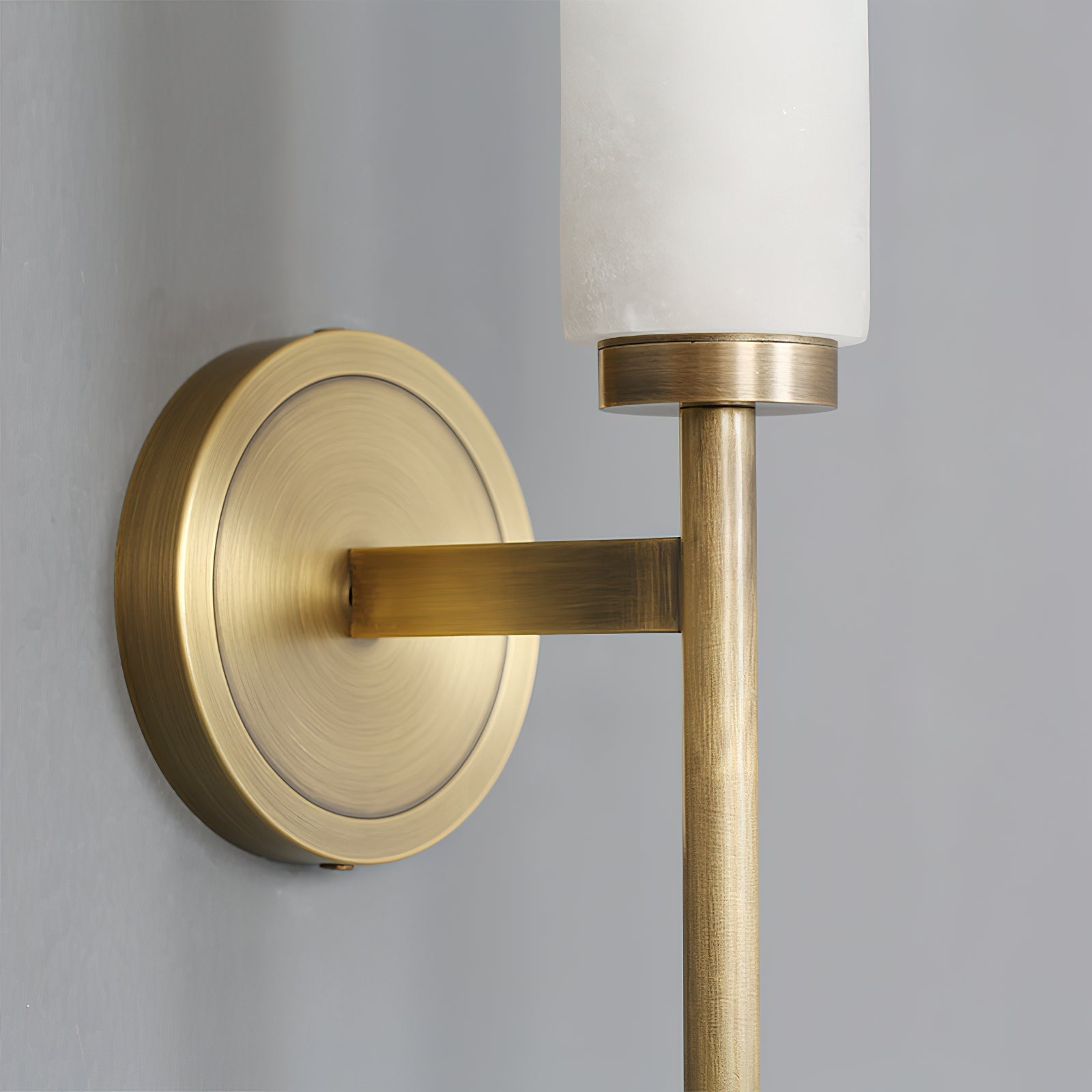 Abyss Modern Minimalist Brass Metal Alabaster Wall Lamp - Letslighting