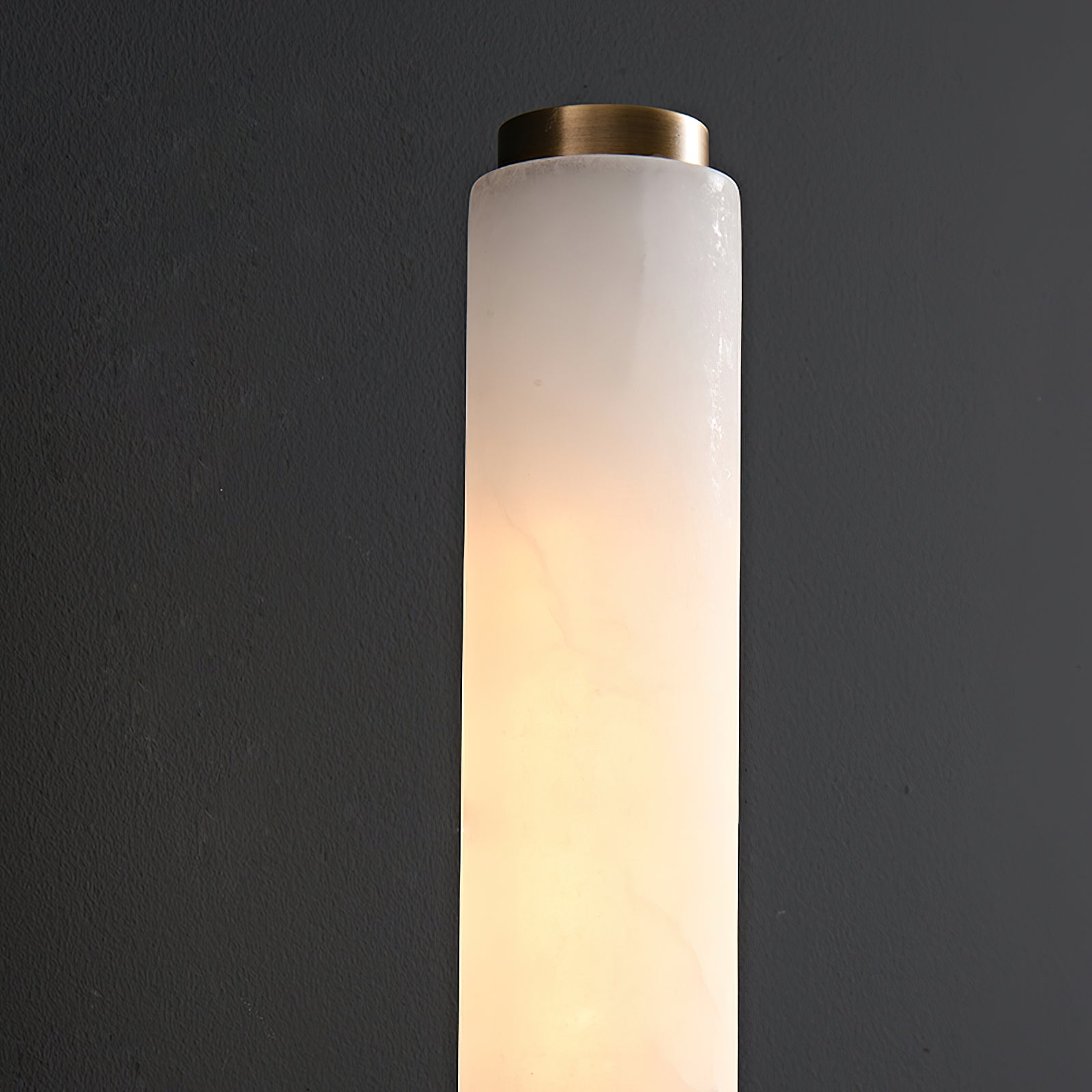 Abyss Modern Minimalist Brass Metal Alabaster Wall Lamp - Letslighting