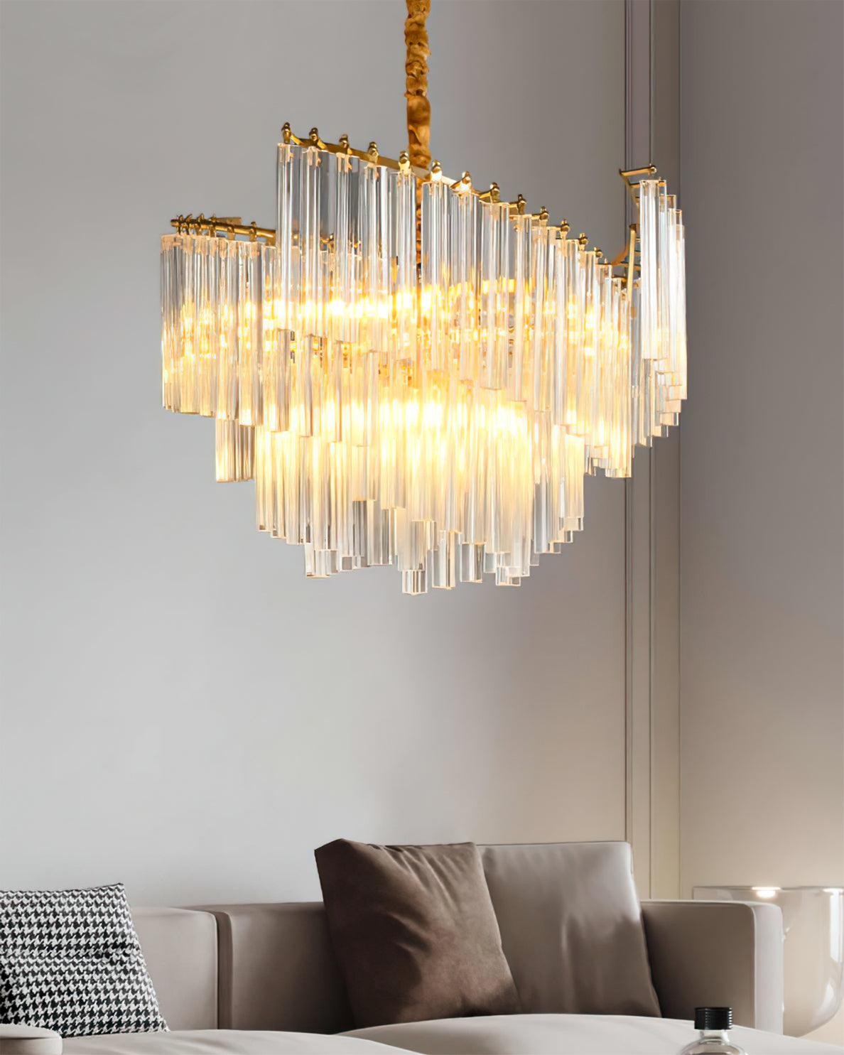 Ilsoris Postmoderner Luxus-Kronleuchter aus Brinicle-Kristall-Letslighting
