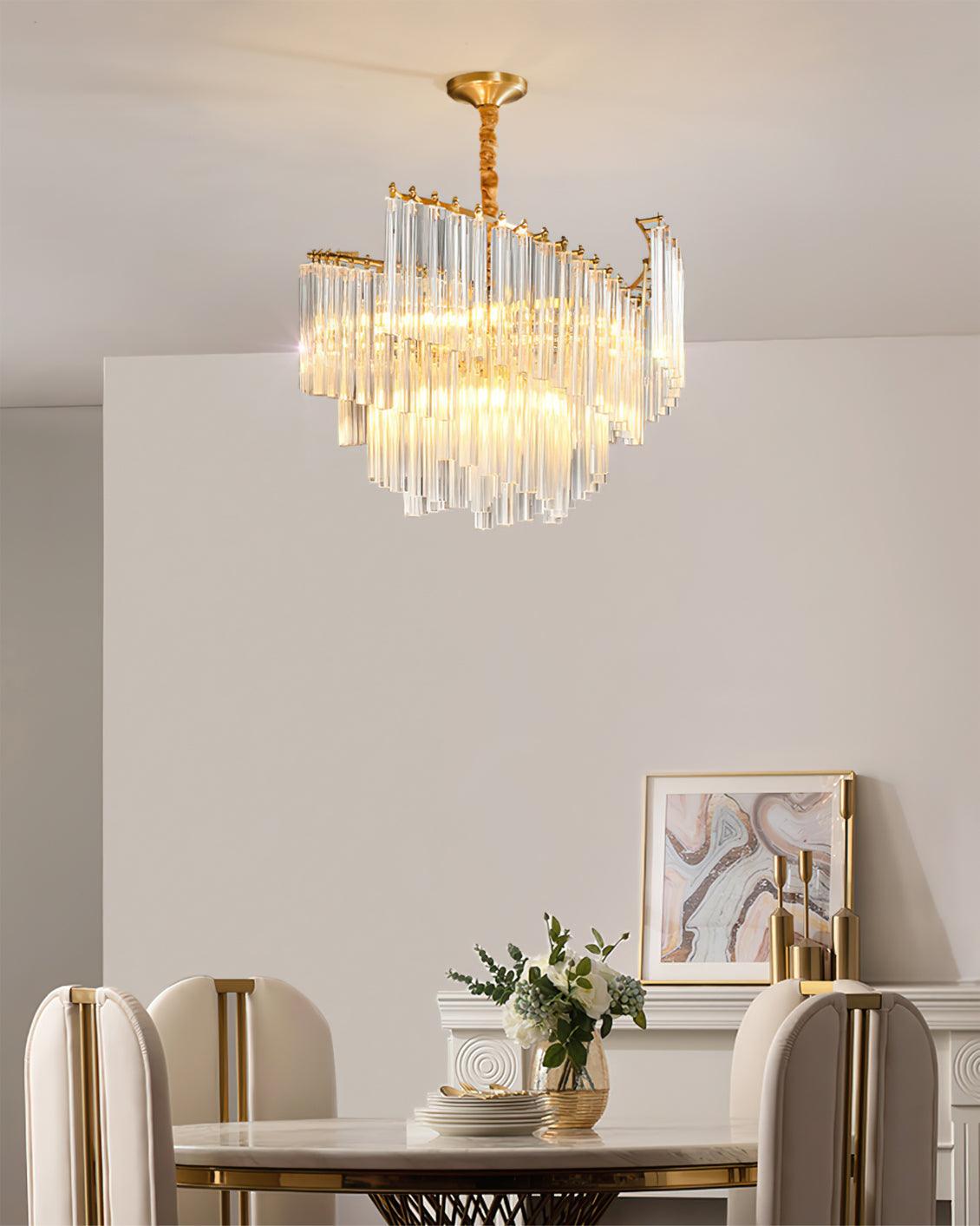 Ilsoris Postmoderner Luxus-Kronleuchter aus Brinicle-Kristall-Letslighting