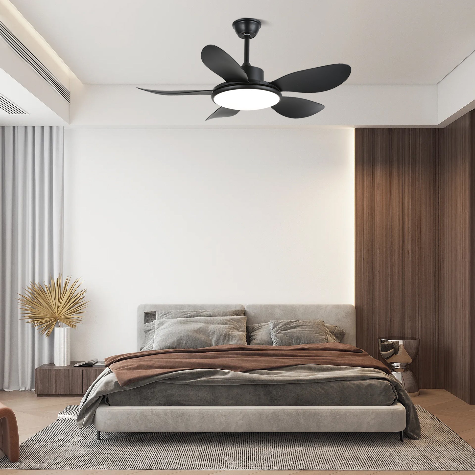 Tirenor Holz Deckenventilator mit Beleuchtung, Modell B, Ø 126cm