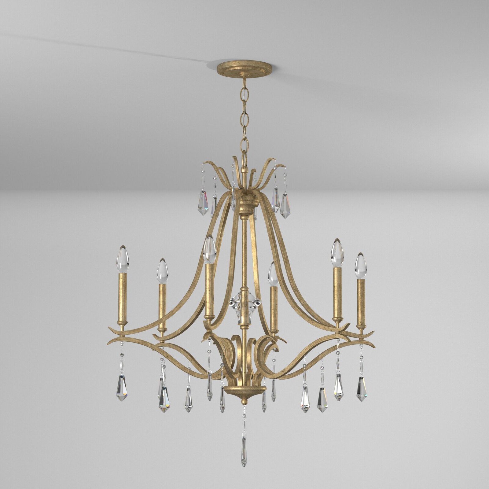 Lyra Postmoderner Luxus Kupfer-Kristall-Kronleuchter-Letslighting