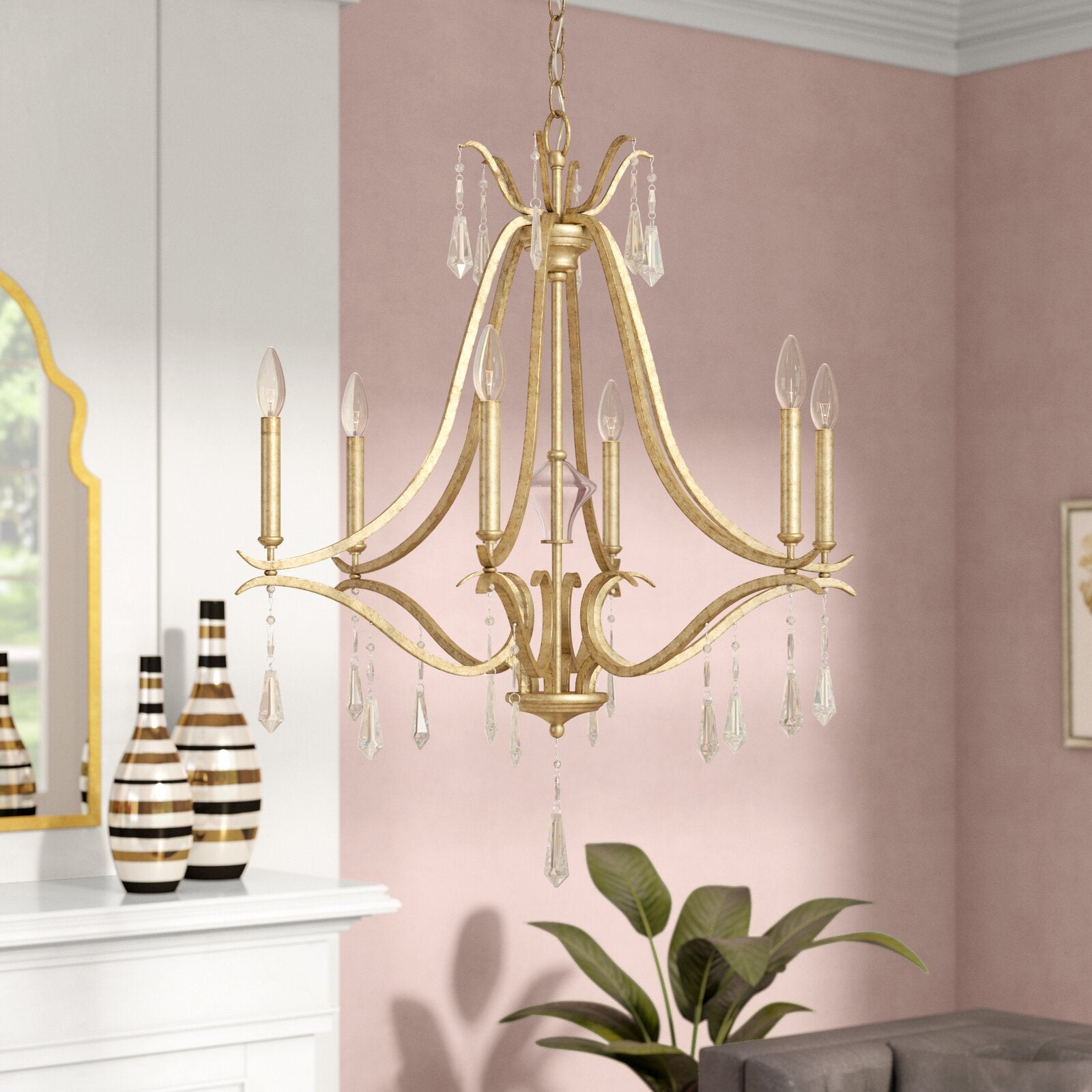 Lyra Postmoderner Luxus Kupfer-Kristall-Kronleuchter-Letslighting