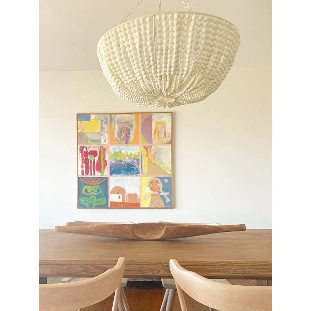 Colora Postmoderner Luxus Perlen Holz Kronleuchter-Letslighting