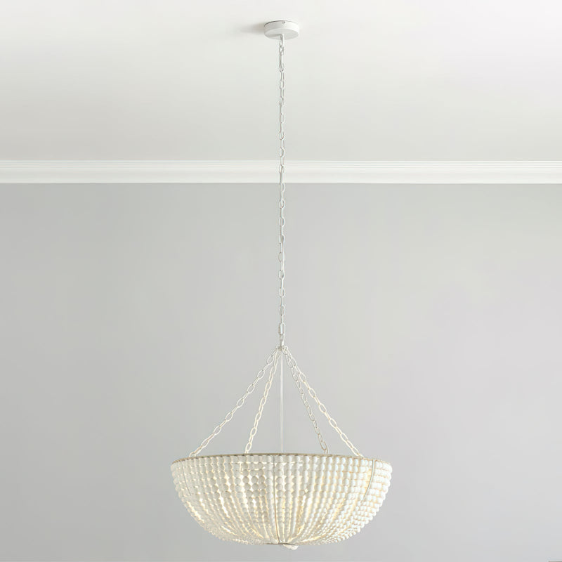 Colora Postmoderner Luxus Perlen Holz Kronleuchter-Letslighting
