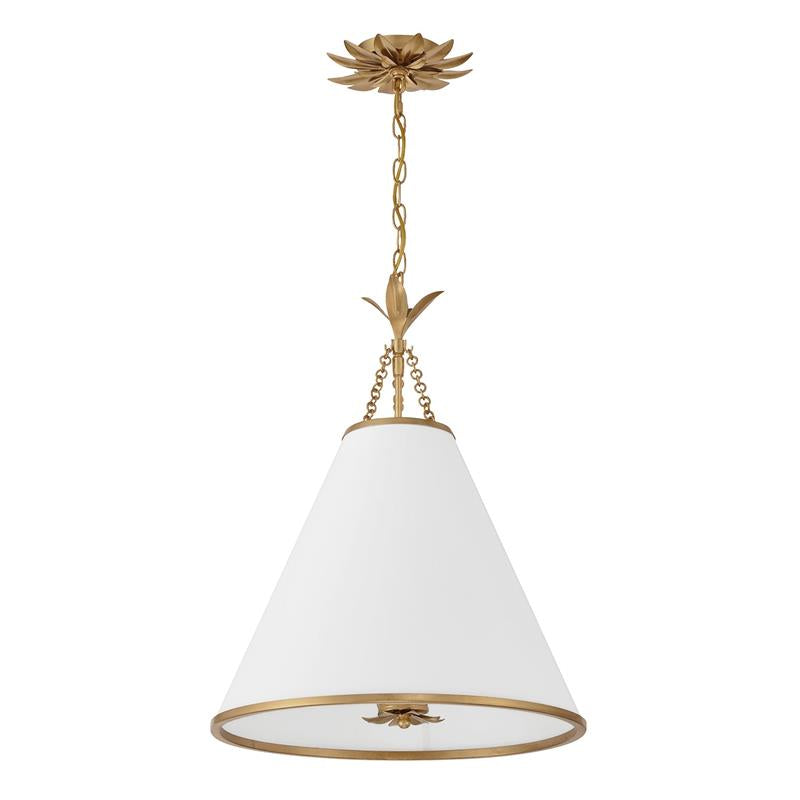 Aeon Modern Minimalist Brass Metal Fabric Pendant Lamp - Letslighting