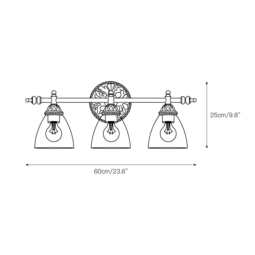 Orion Industrielle Vintage Wandleuchte aus Glas-Letslighting